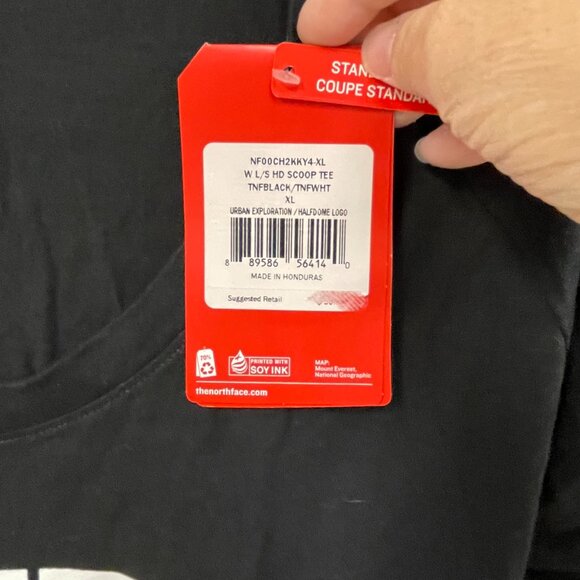 NWT The North Face Black Logo Top Size XL - Picture 4 of 6